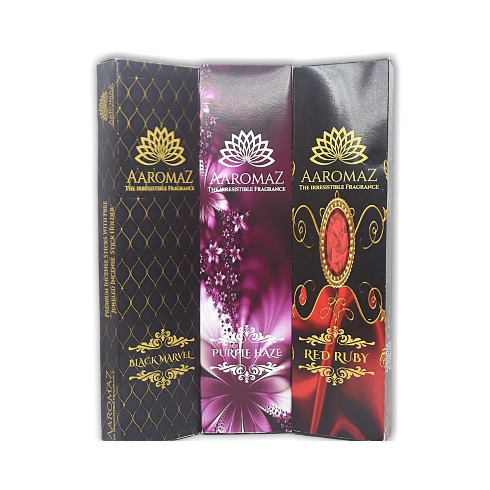 AaromaZ Premium 3 Fragrance Hand Dipped Low Smoke Incense sticks Combo-Pack