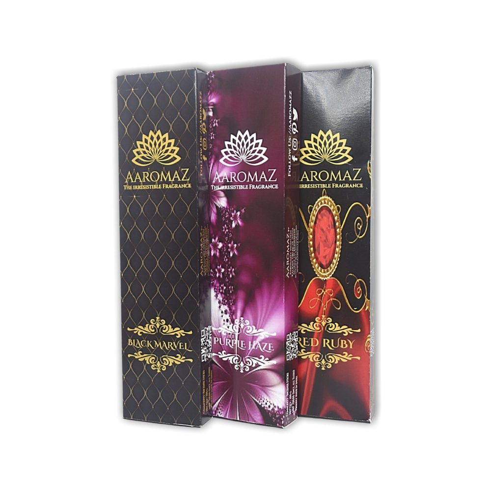 AaromaZ Premium 3 Fragrance Hand Dipped Low Smoke Incense sticks Combo-Pack