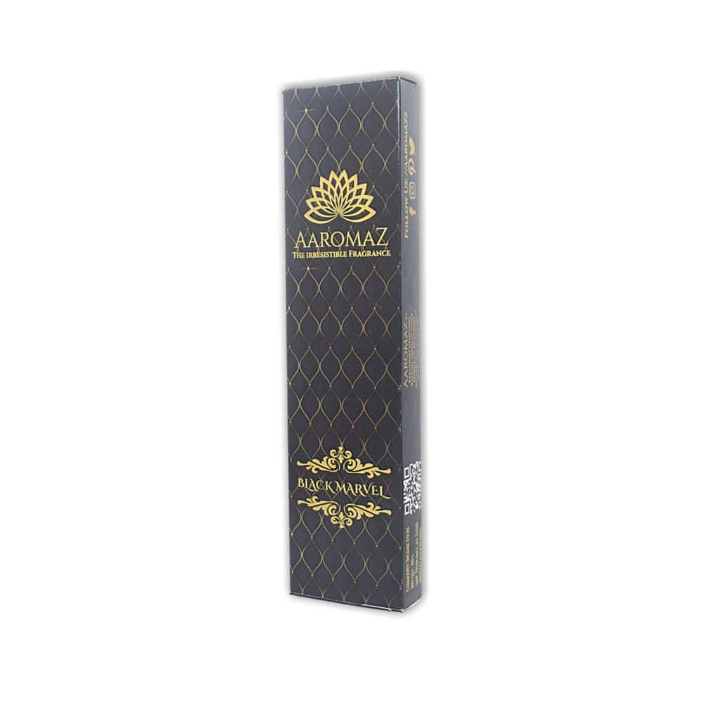 AaromaZ Premium Black Marvel Fashion Fragrance, Hand Dipped, Low Smoke, Free Jeweled Incense stick holder - Image 3