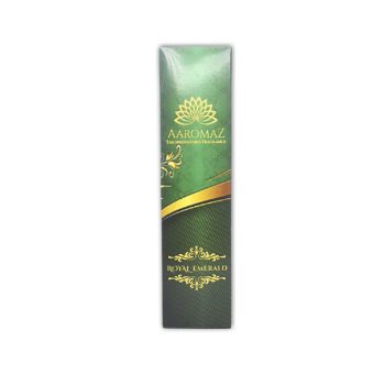 AaromaZ Premium Royal Emerald Jasmine Fragrance, Hand Dipped, Low Smoke, Free Jeweled Incense stick holder.