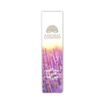AaromaZ Premium Lavender Fragrance, Hand Dipped, Low Smoke, Free Jeweled Incense stick holder.