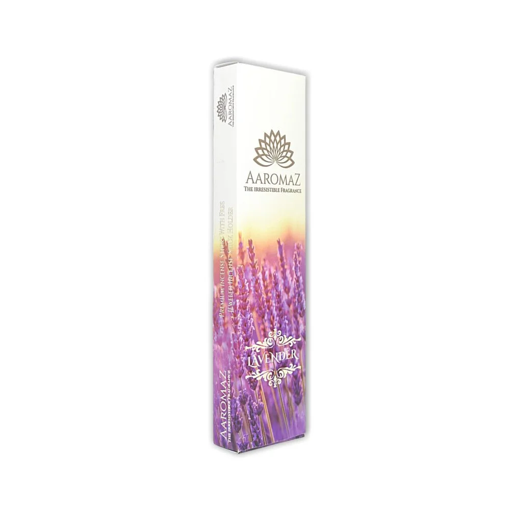 AaromaZ Premium Lavender Fragrance, Hand Dipped, Low Smoke, Free Jeweled Incense stick holder. - Image 4