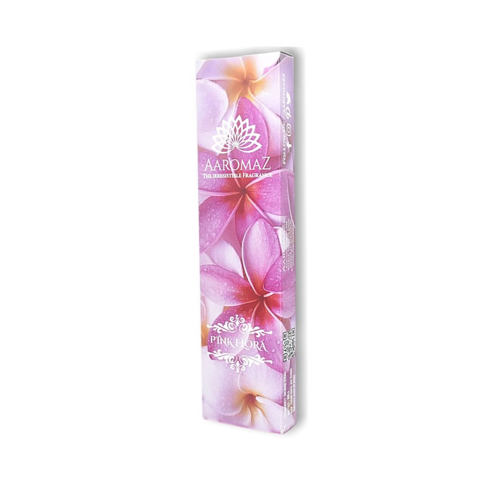 AaromaZ Premium Pink Flora Fragrance, Hand Dipped, Low Smoke, Free Jeweled Incense stick holder - Image 4