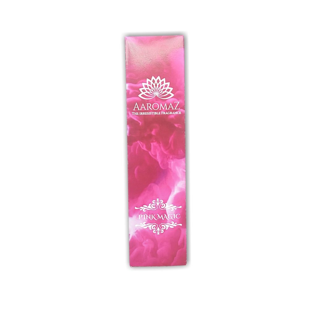 AaromaZ Premium Pink Magic Fashion Fragrance,Hand Dipped,Low Smoke,Free Jeweled Incense stick holder