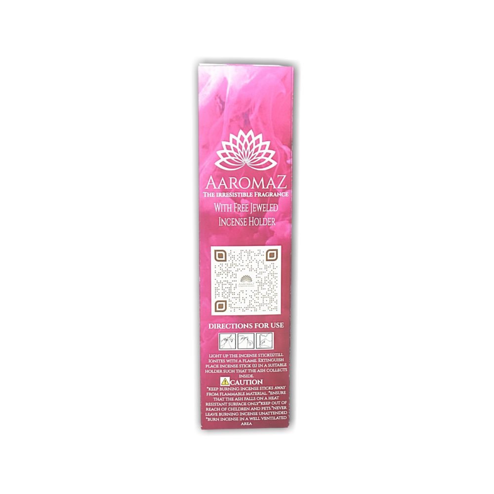 AaromaZ Premium Pink Magic Fashion Fragrance,Hand Dipped,Low Smoke,Free Jeweled Incense stick holder