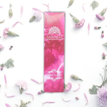 AaromaZ Premium Pink Magic Fashion Fragrance, Hand Dipped, Low Smoke, Free Jeweled Incense stick holder