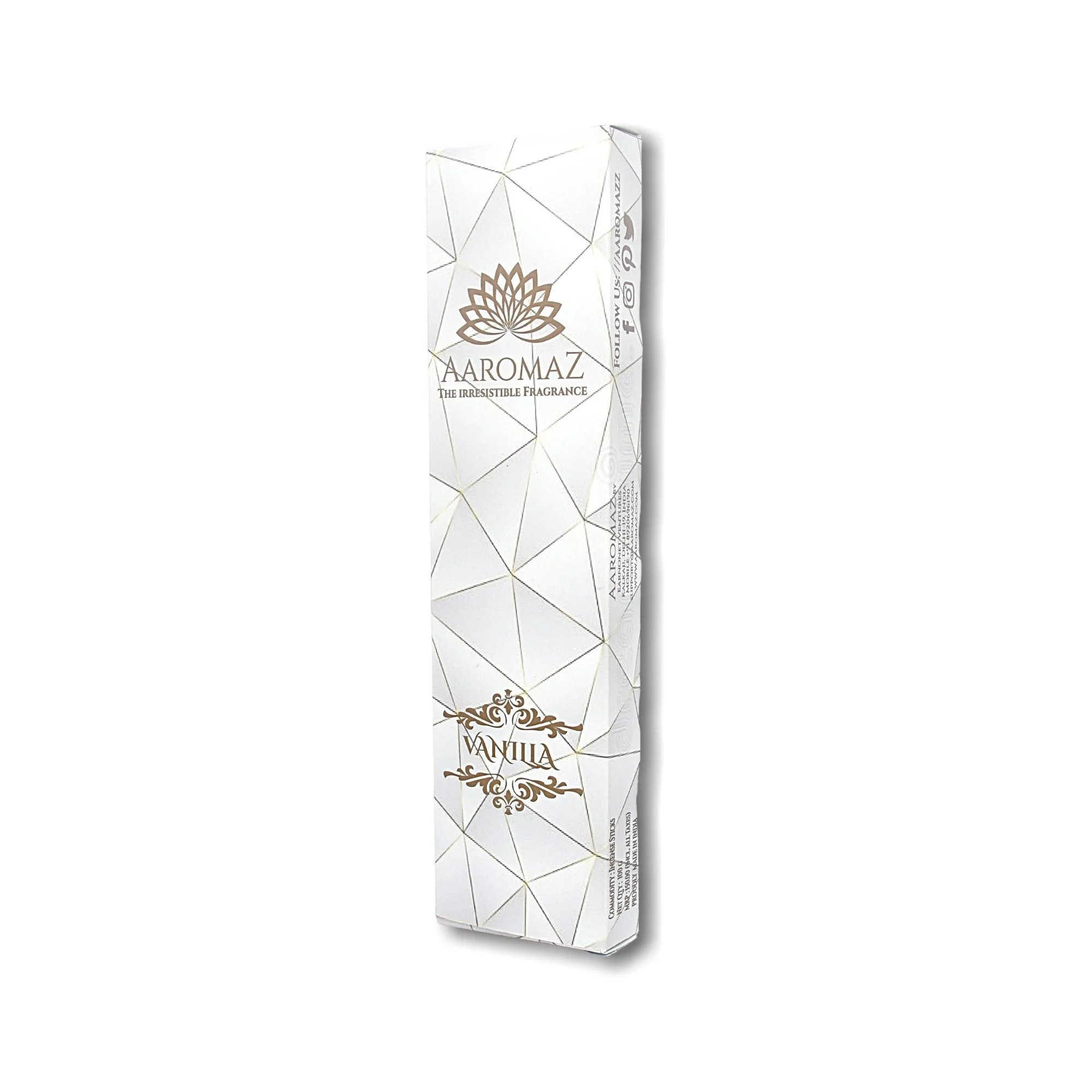 AaromaZ Premium Vanilla Incense Low Smoke Hand Dipped Incense Sticks with Free Jeweled Incense stick holder - Image 2