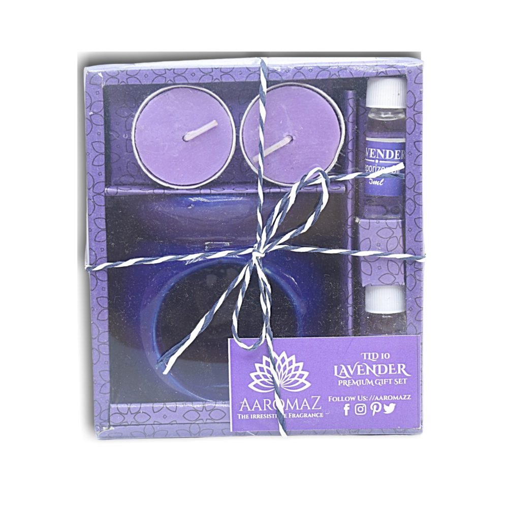 AaromaZ Premium Lavender Incense ,Ceramic Cup, Tea light holder Set.