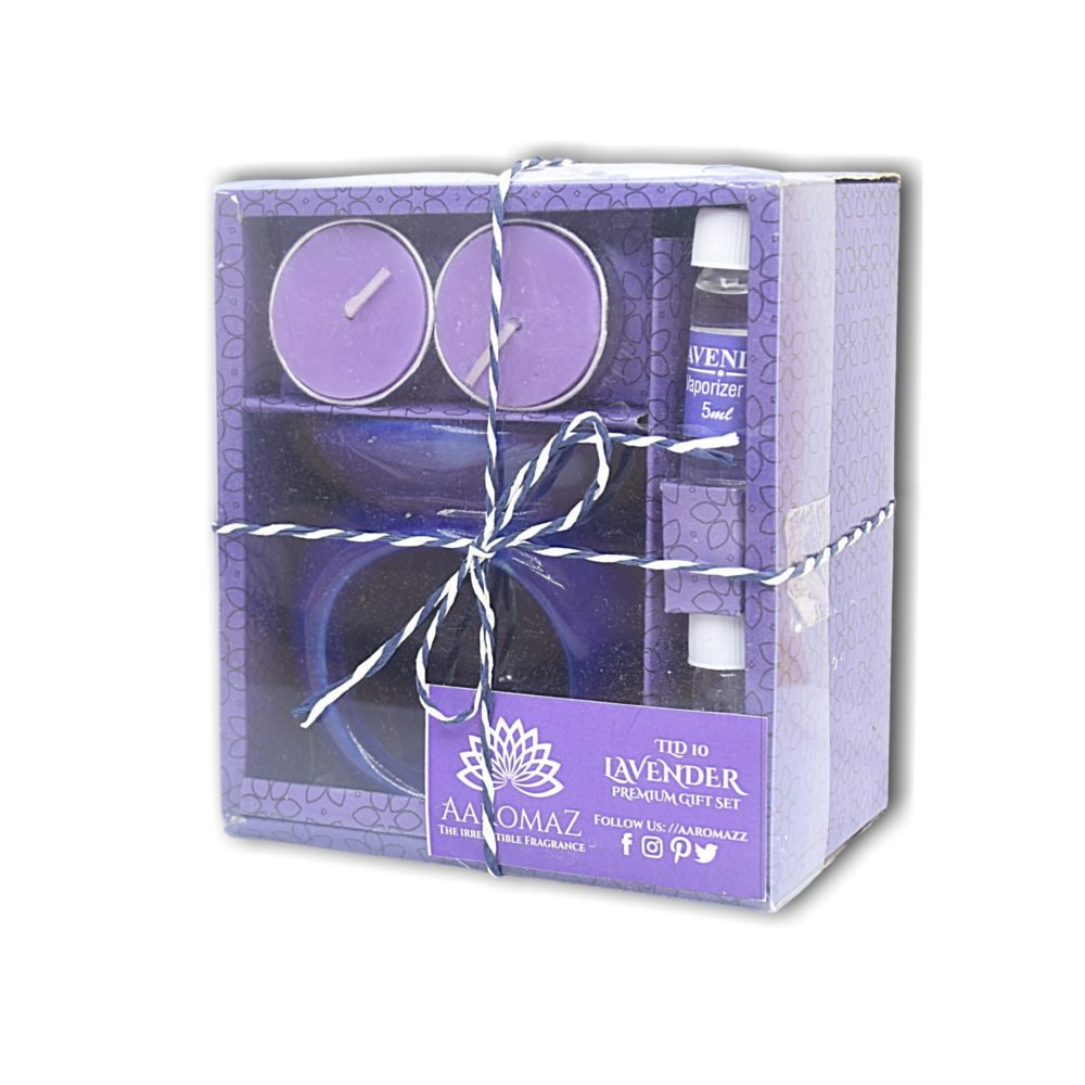 AaromaZ Premium Lavender Incense ,Ceramic Cup, Tea light holder Set. - Image 2