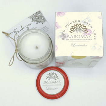 AaromaZ Popular Series Lavender Scented Glass Jar Candle