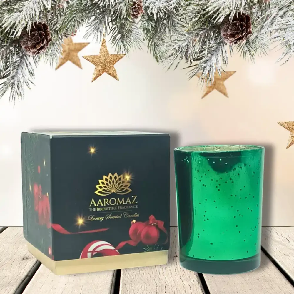 Cinnamon Vanilla Scented Candle – Sweet & Spiced Holiday Blend | AaromaZ|230G | AaromaZ Christmas Collection