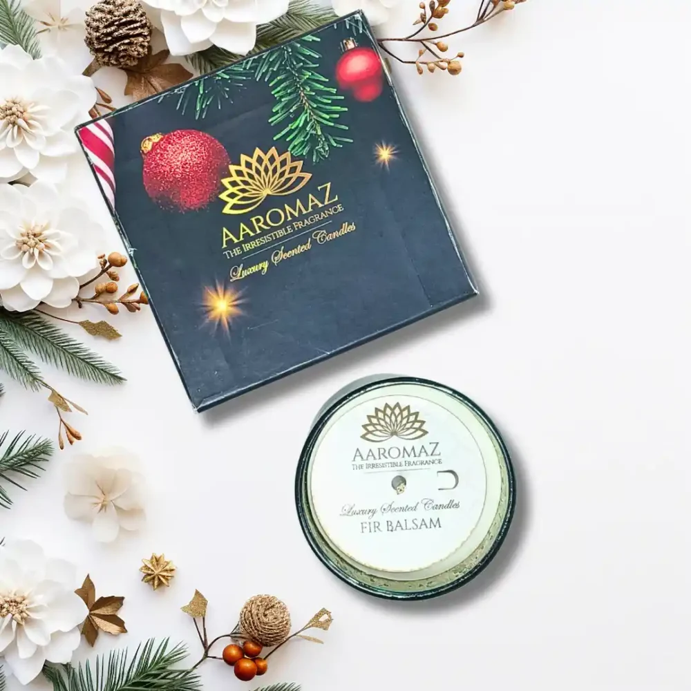 Fir Balsam Scented Candle – Forest Freshness for the Holidays | AaromaZ|230g