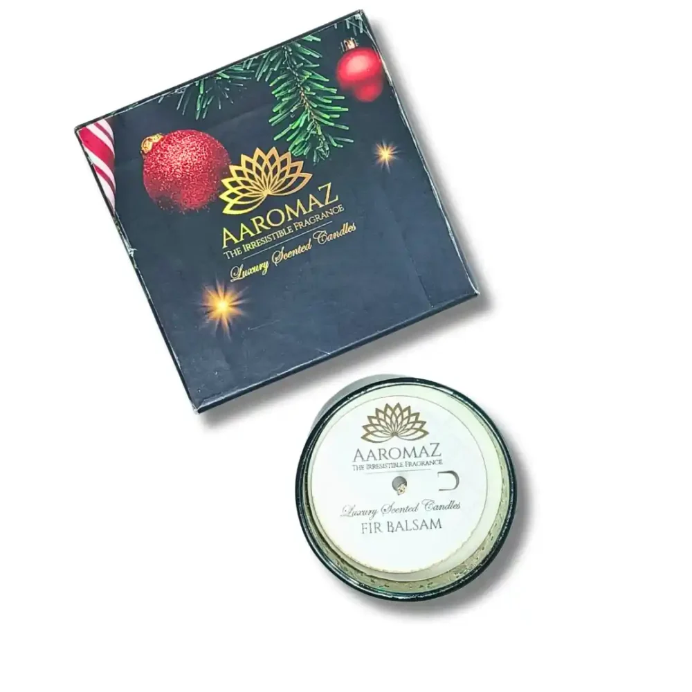 Fir Balsam Scented Candle – Forest Freshness for the Holidays | AaromaZ|230g