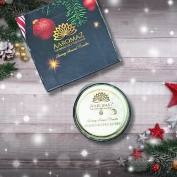 Frankincense Myrrh Scented Candle – Timeless Holiday Elegance | AaromaZ| 230g | AaromaZ Christmas Collection