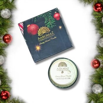 Frosted Plum Scented Candle – Sweet and Fruity Holiday Delight | AaromaZ|230g