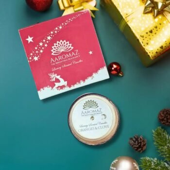 Orange and Clove Scented Candle – Zesty & Warm Holiday Fragrance | AaromaZ|230g AaromaZ Christmas Collection