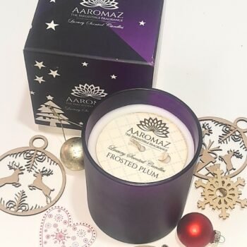 Frosted Plum Scented Candle – Luxurious Holiday Fragrance | AaromaZ|320G
