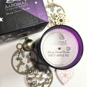 Spicy Apple Pie Scented Candle – Deliciously Festive Aroma | AaromaZ|320g