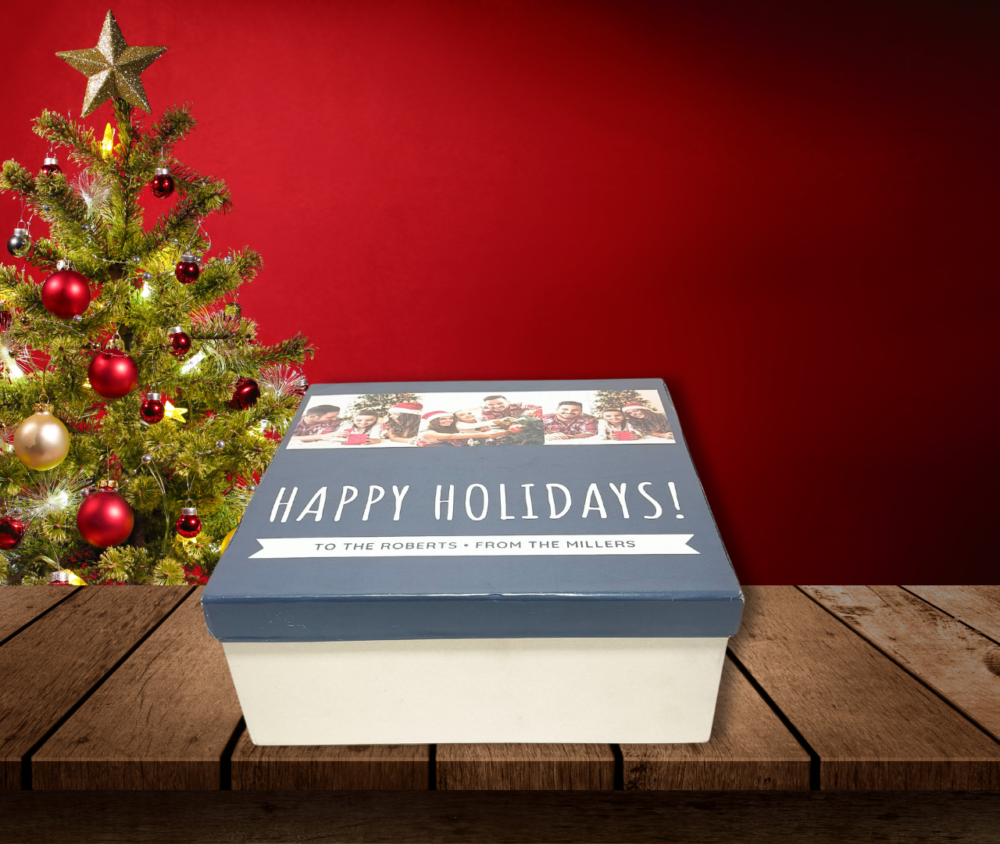 Personalized All-in-1 Christmas Gift Set Name Edition with 2 Scented Candles, Coaster Set, and Ornaments by AaromaZ
