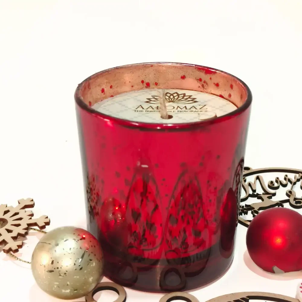 Red Berry & Champagne Scented Candle – Festive Bubbly Bliss | AaromaZ|150g.