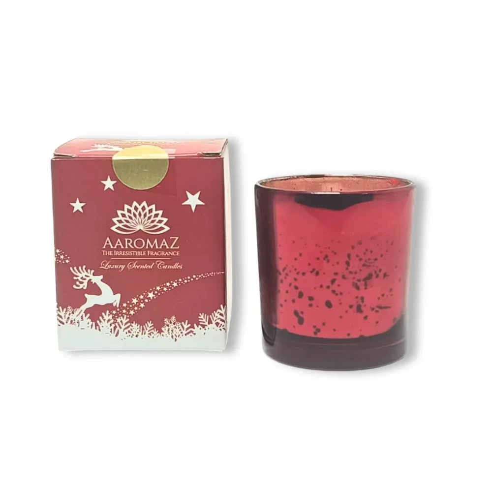 Red Berry & Champagne Scented Candle – Festive Bubbly Bliss | AaromaZ|150g.