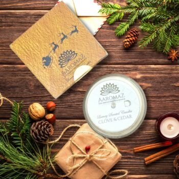 Clove Cedar Scented Candle – Earthy Elegance for the Holidays | AaromaZ |150G