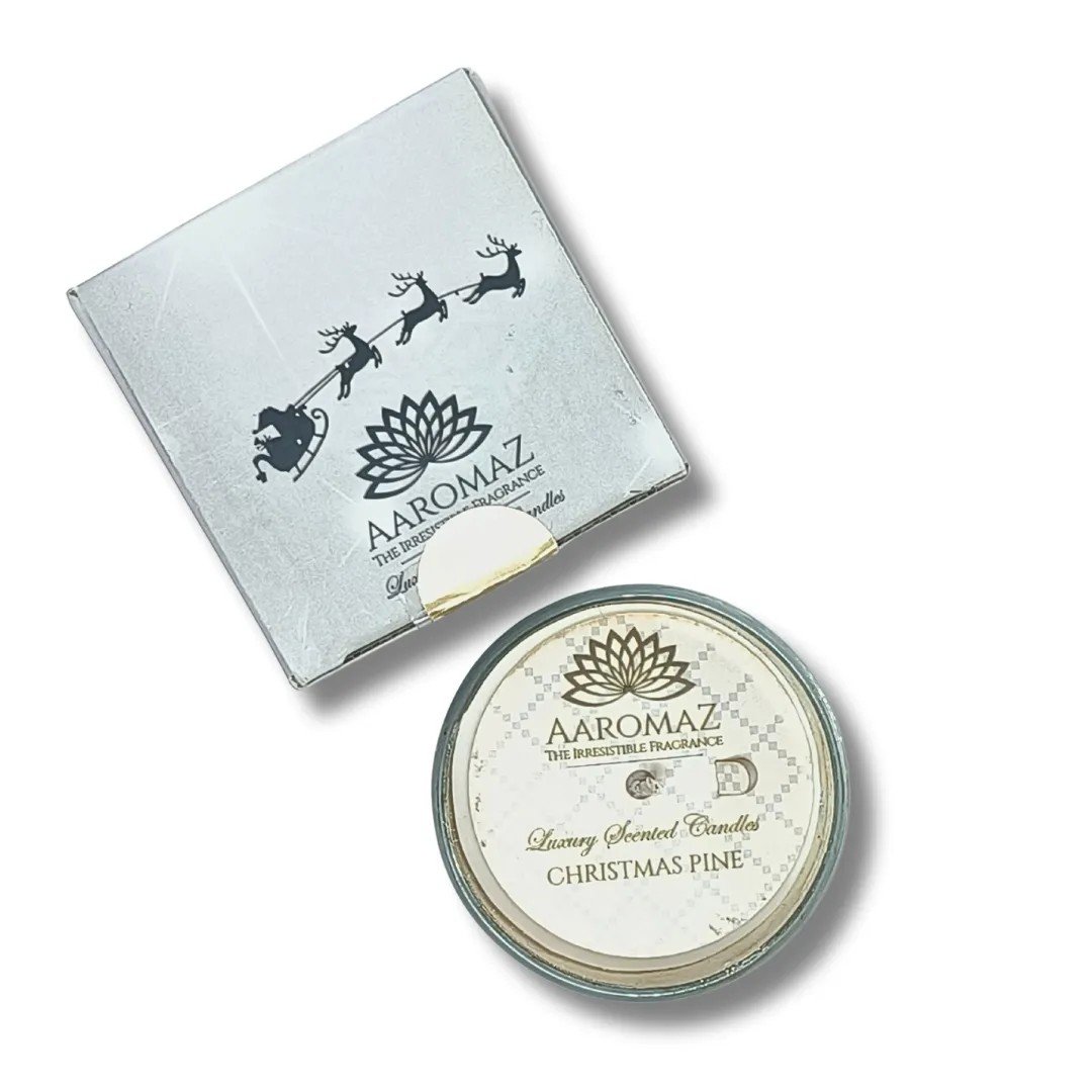 Christmas Pine Scented Candle – Fresh Evergreen Holiday Scent | AaromaZ |150g Silver Jar Christmas Pine Scented Candle Christmas Pine Scented Candle – Fresh Evergreen Holiday Scent | AaromaZ |150g Silver Jar