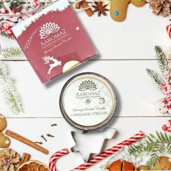 Cinnamon Streusel Scented Candle – Holiday Dessert-Inspired Fragrance | AaromaZ |150g.