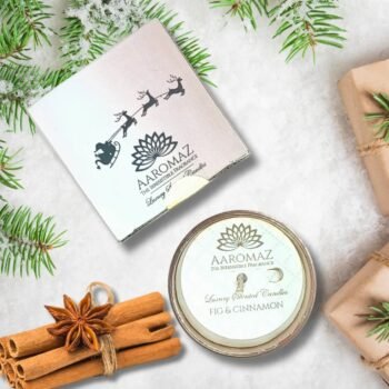 Fig Cinnamon Scented Candle – Unique Sweet & Spiced Blend | AaromaZ | 150g.