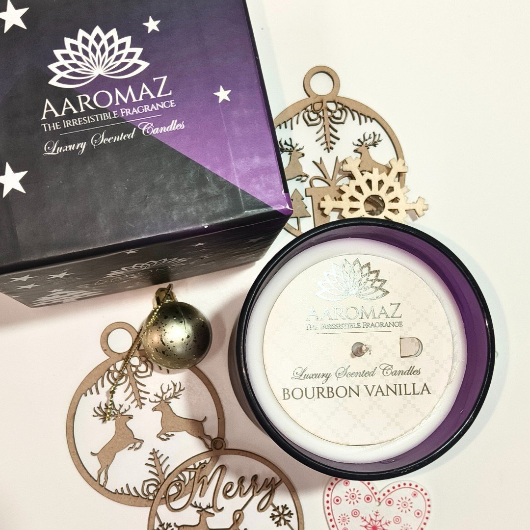 AaromaZ 320g Christmas Collection Candle Bourbon Vanilla