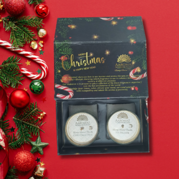 2-in-1 Scented Candle Set Fir Balsam And Christmas Pine in Silver Mercury Jars – Holiday Edition by AaromaZ